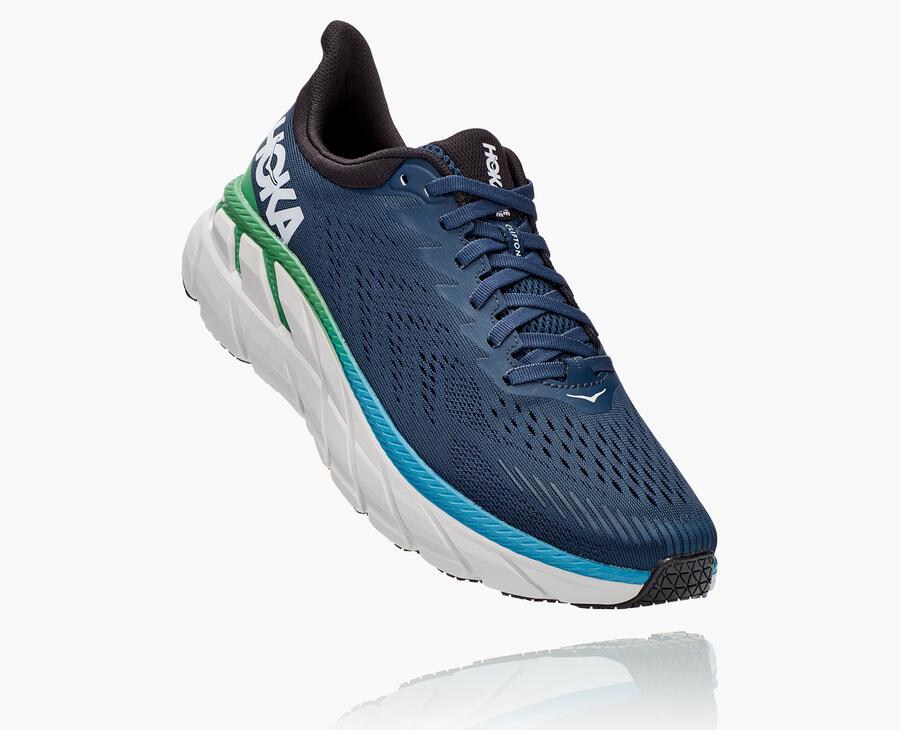 Hoka One One Tenisky Panske Námornícka Modrá - Clifton 7 - 28591-TUSN